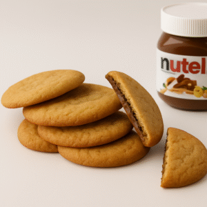 Flourwiz - Eggless Nutella filled cookies