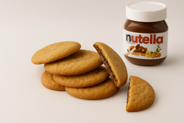 Flourwiz - Eggless Nutella filled cookies